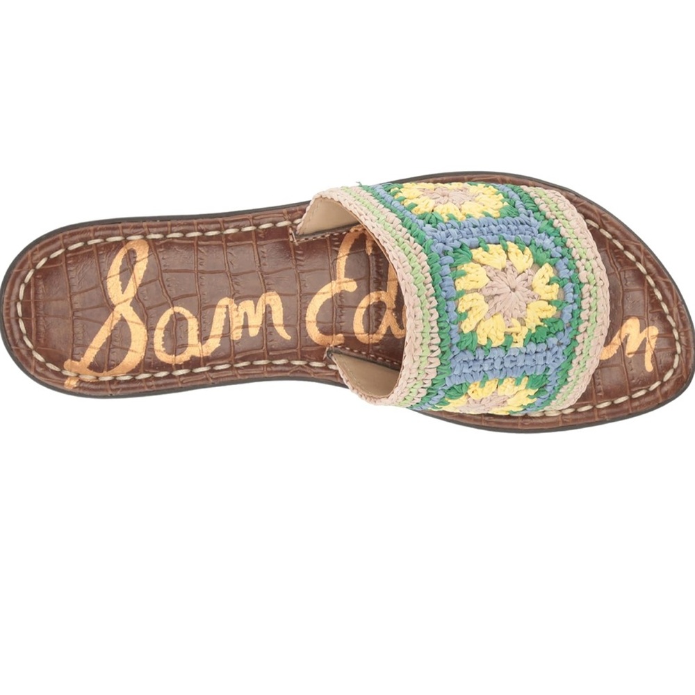 Sam Edelman Crochet Sandals Slides - Gracey Summer Multi - like new